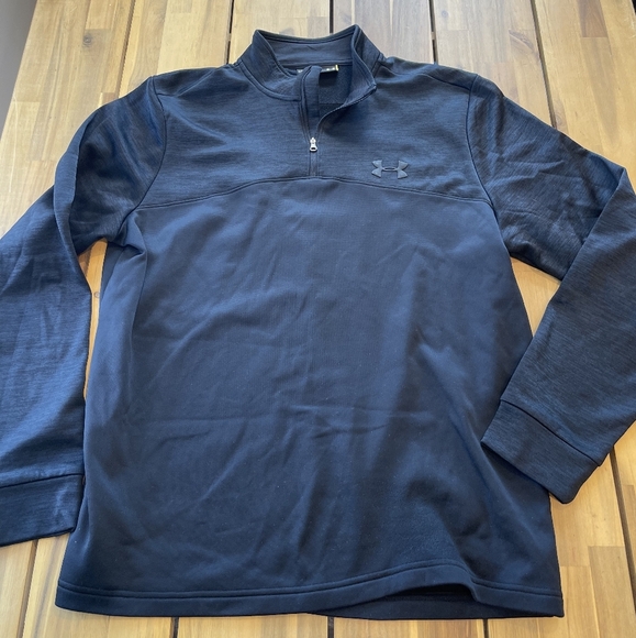 Under Armour Mens‎ Black Loose Fit Quarter-Zip Pullover Size Large - Picture 1 of 5